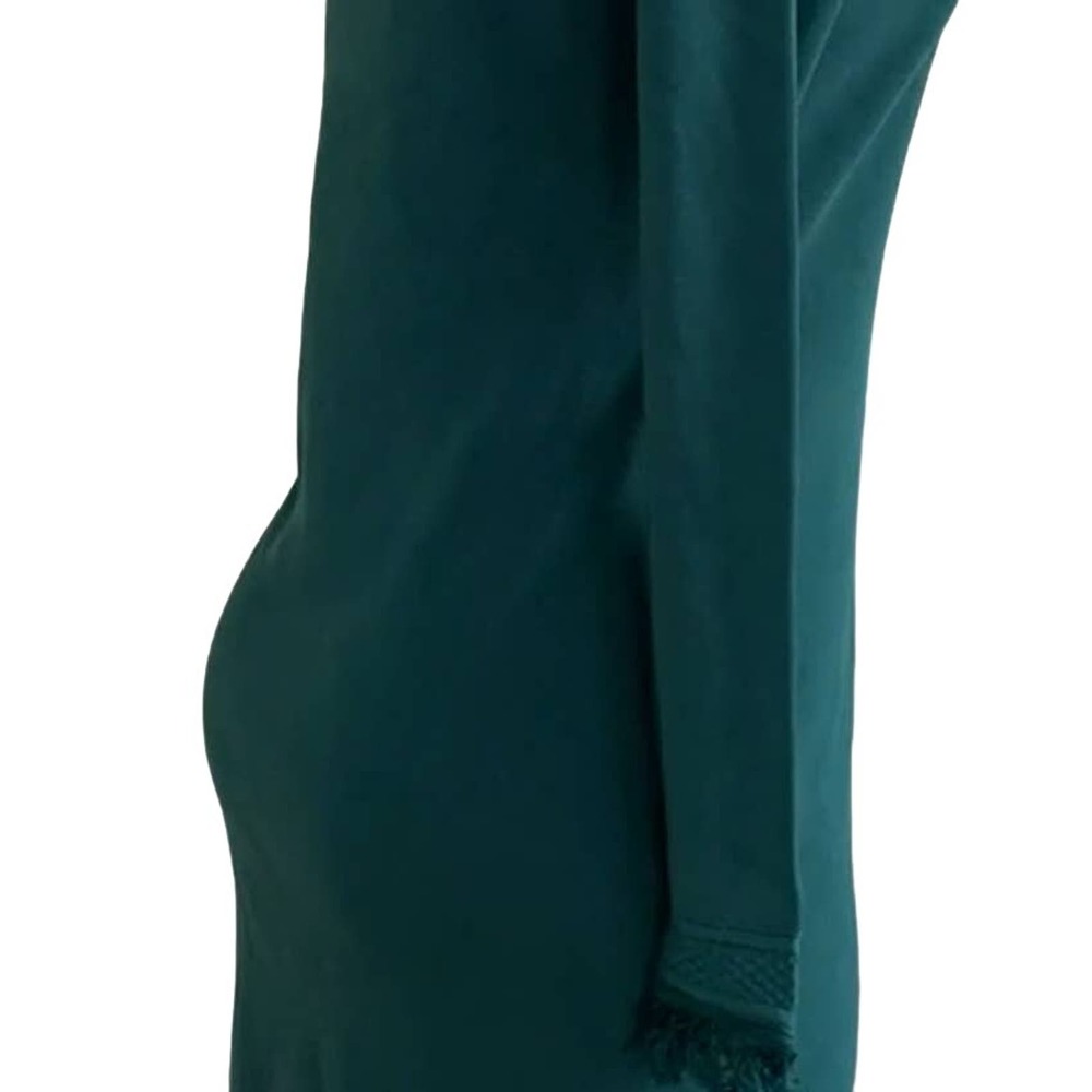 NANETTE LEPORE Luciana Knit Fringe Trim Sweater Dress Size M Night Garden *ND14 - Picture 5 of 7